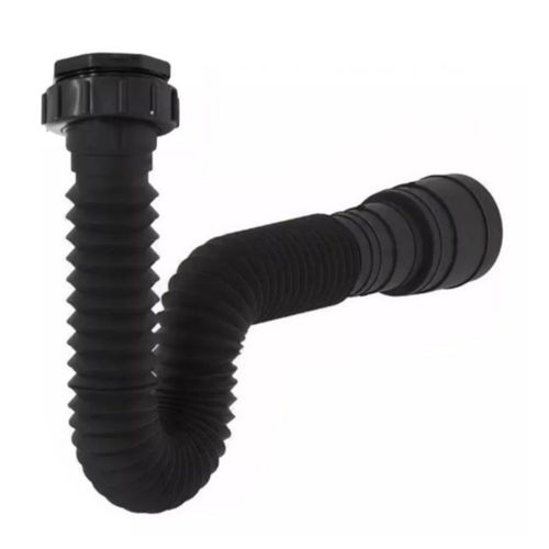 Sifão Extensível Universal Preto DN38/40/48/50 Luconi