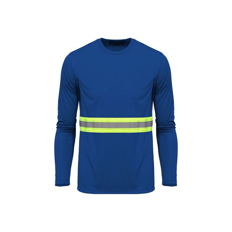 Camiseta-Poliester-Azul-Gola-Careca-Manga-Curta-Refletiva-Tam-G-Amalfi