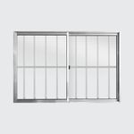 Janela-de-Correr-2-Folhas-com-Grade-Aluminio-Brilhante-100x150cm