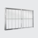 Janela-de-Correr-2-Folhas-com-Grade-Aluminio-Brilhante-100x150cm