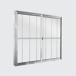 Janela-de-Correr-2-Folhas-com-Grade-Aluminio-Brilhante-100x100cm