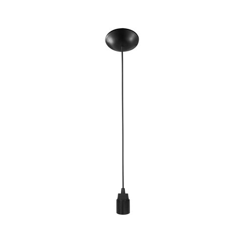 Pendente One em Porcelana Preto para 1 Lâmpada E27