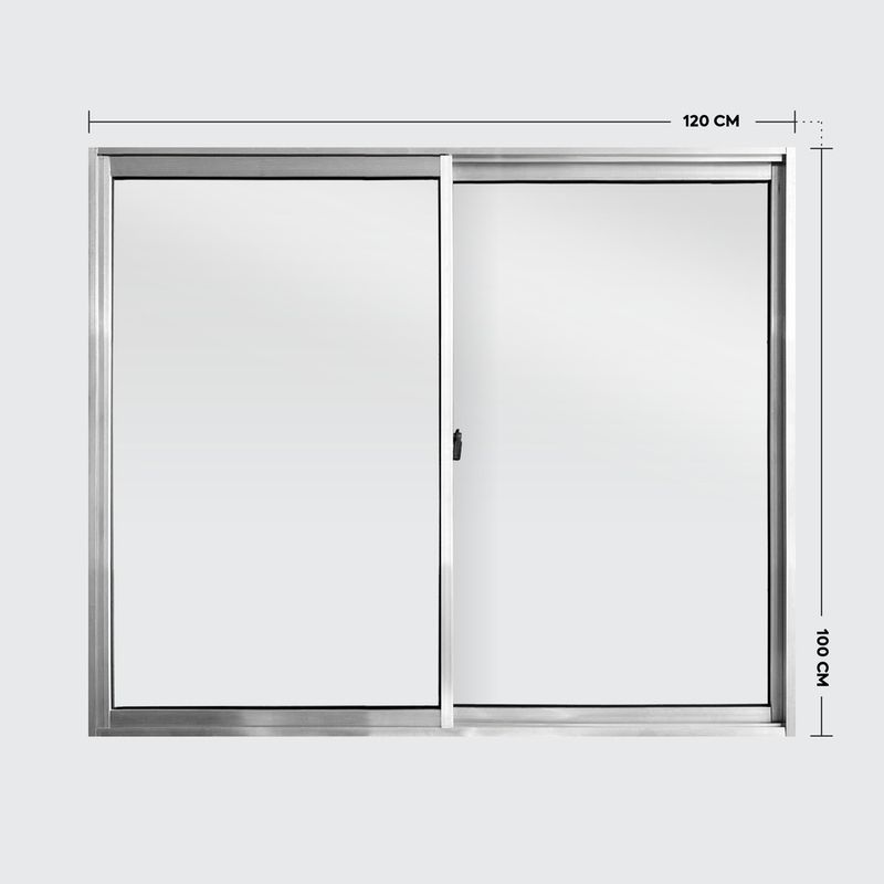 Janela-de-Correr-2-Folhas-sem-Grade-Aluminio-Brilhante-100x120cm