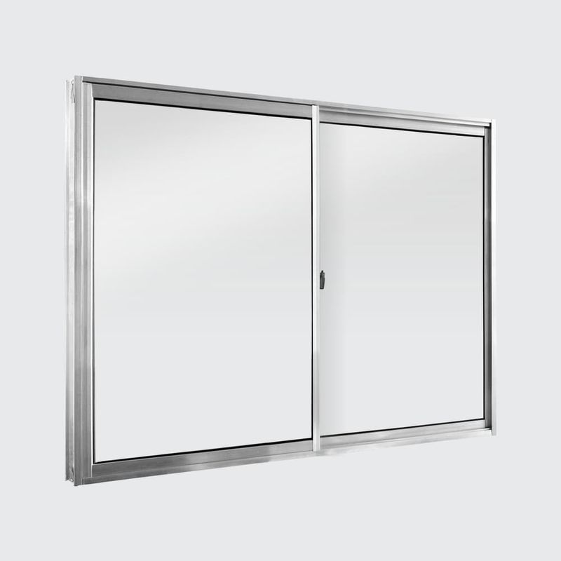 Janela-de-Correr-2-Folhas-sem-Grade-Aluminio-Brilhante-100x120cm