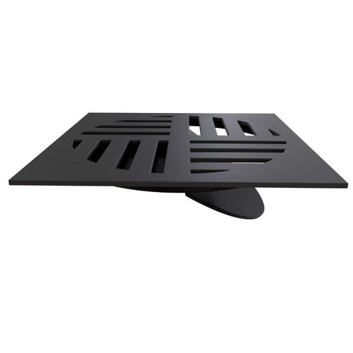 Grelha Quadrada Fecho Automático Max ABS Preta 10cm DN100 Estrela