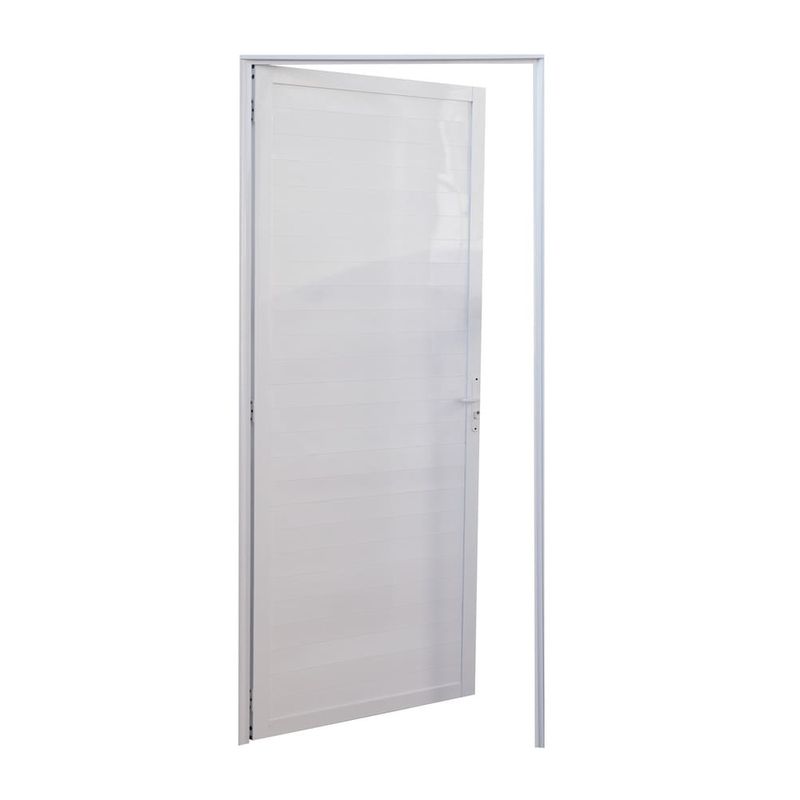 Porta-Laminada-Fechada-Aluminio-Branco-Direito-210x70cm