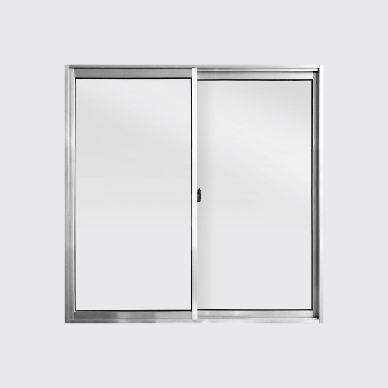 Janela-de-Correr-2-Folhas-sem-Grade-Aluminio-Brilhante-100x100cm