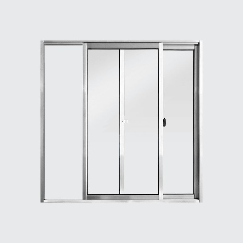 Janela-de-Correr-2-Folhas-sem-Grade-Aluminio-Brilhante-100x100cm