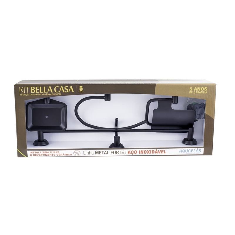 Kit-Acessorios-para-Colar-Aco-Bella-Casa-com-5-pecas-Preto-Fosco
