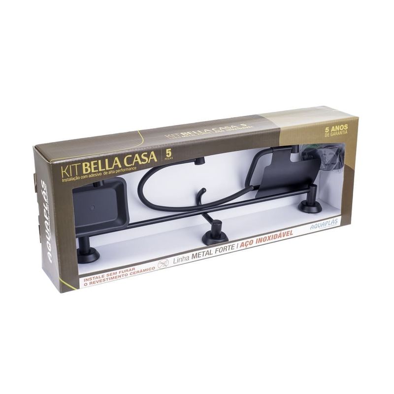 Kit-Acessorios-para-Colar-Aco-Bella-Casa-com-5-pecas-Preto-Fosco