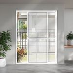 Porta-de-Correr-2-Folhas-Vidro-Liso-Aluminio-Branco-210x160cm