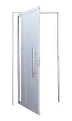 Porta-Pivotante-Lambril-Aluminio-Branco-com-Visor-Esquerdo-210x100cm