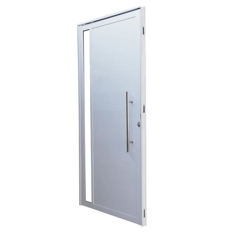 Porta-Pivotante-Lambril-Aluminio-Branco-com-Visor-Esquerdo-210x100cm