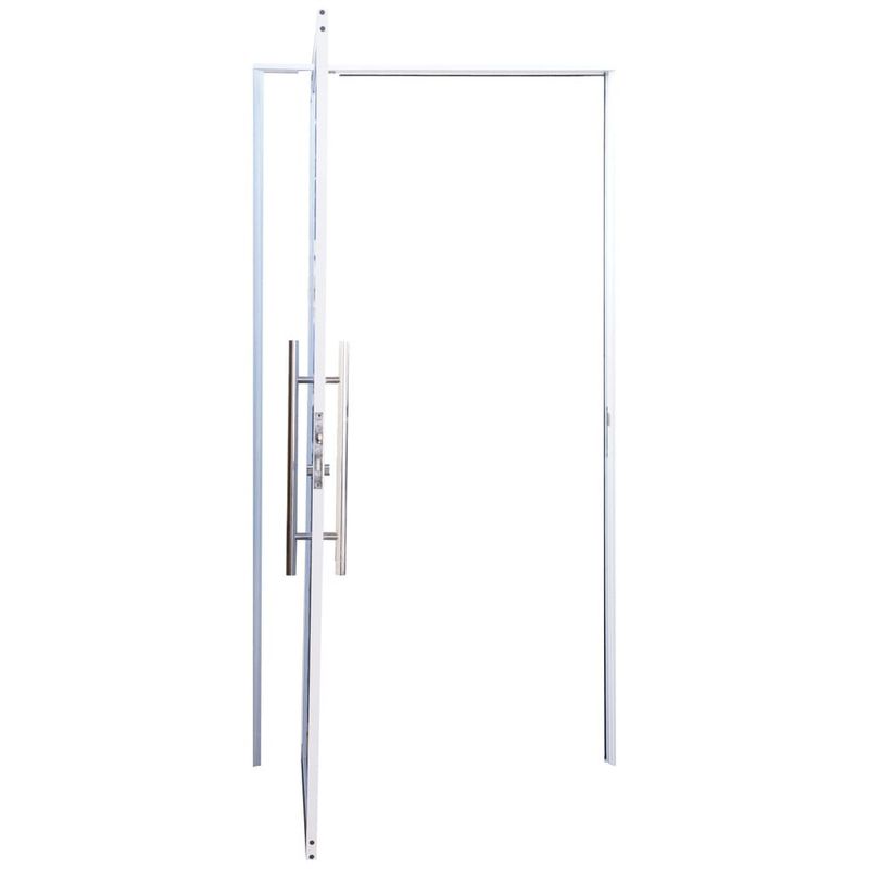 Porta-Pivotante-Lambril-Aluminio-Branco-com-Visor-Esquerdo-210x100cm