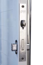 Porta-Pivotante-Lambril-Aluminio-Branco-com-Visor-Direito-210x100cm