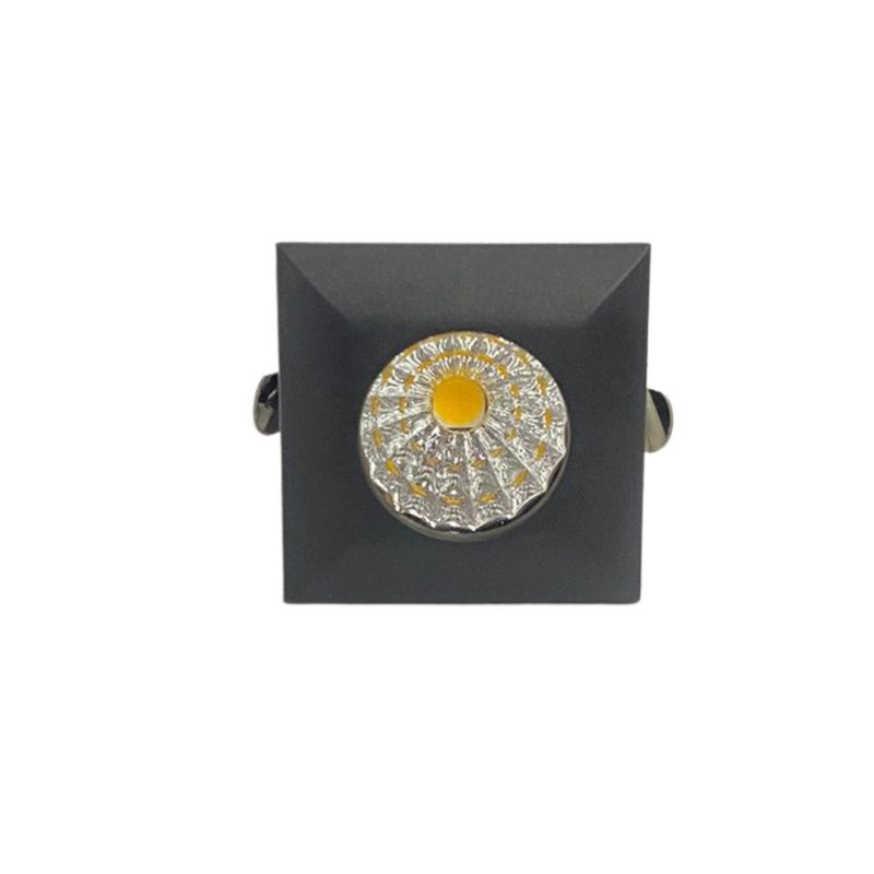 Spot-de-Led-de-Embutir-Quadrado-Preto-1W-80-Lumens-Luz-Amarela