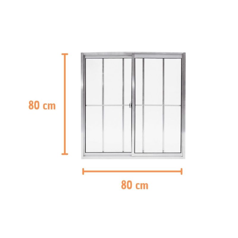 Janela-2-folhas-com-Grade-Vidro-Liso-Aluminio-Brilhante-80x80cm