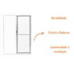 Porta-de-Correr-2-Folhas-Vidro-Liso-Aluminio-Brilhante-210x160cm