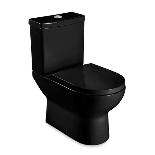 Kit Vaso Sanitário com Caixa Acoplada Vesúvio 3/6L Preto Icasa