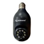 Camera-Wi-fi-Lampada-HD-1.3MP-Interna-Espia-com-Rastreio-ORB777-Preta