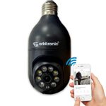 Camera-Wi-fi-Lampada-HD-1.3MP-Interna-Espia-com-Rastreio-ORB777-Preta