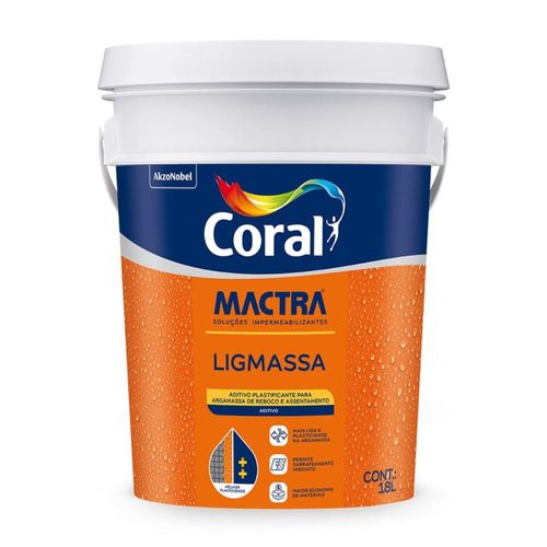 Aditivo Plast Concentrado para Argamassa Ligmassa 18L MactraCoral