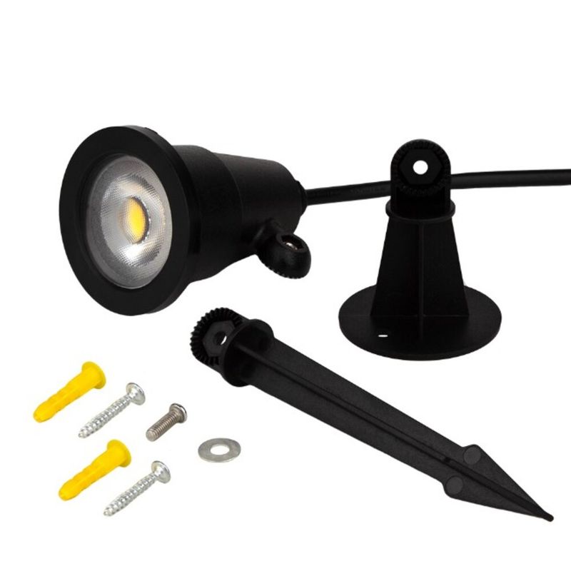 Espeto-para-Jardim-Polipropileno-Preto-LED-5W-400-Lumens-Luz-Branca