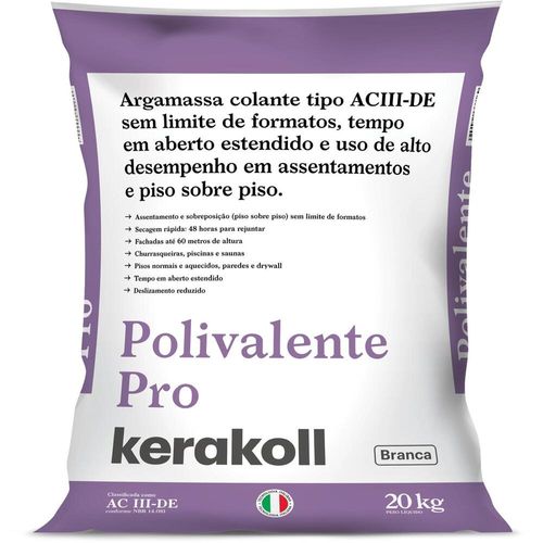 Argamassa Interna/Externa ACIII Polivalente Pro Branco 20kg Kerakoll