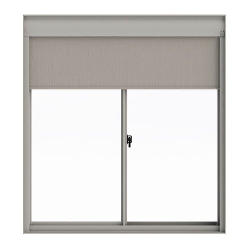 Janela Persiana 2 Folhas Blackout de Tecido Alumínio Branco 150x100cm