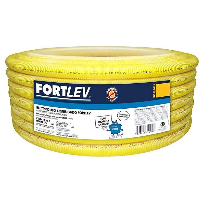 Eletroduto-Corrugado-3-4--25mm-Amarelo-Fortlev-50-Metros
