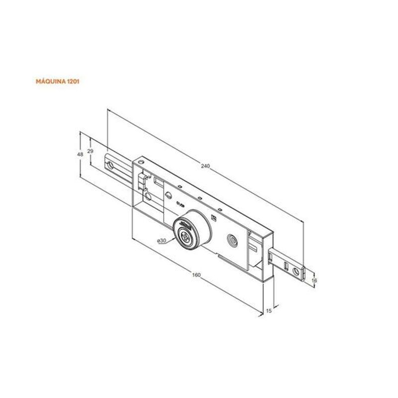 Fechadura-Externa-Porta-de-Enrolar-Tetrachave-1201-Preto-Fosco