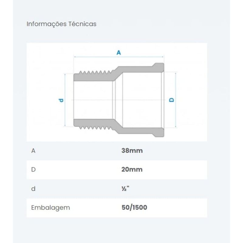 Adaptador-Soldavel-Curto-PVC-20mm-x-1-2--Fortlev