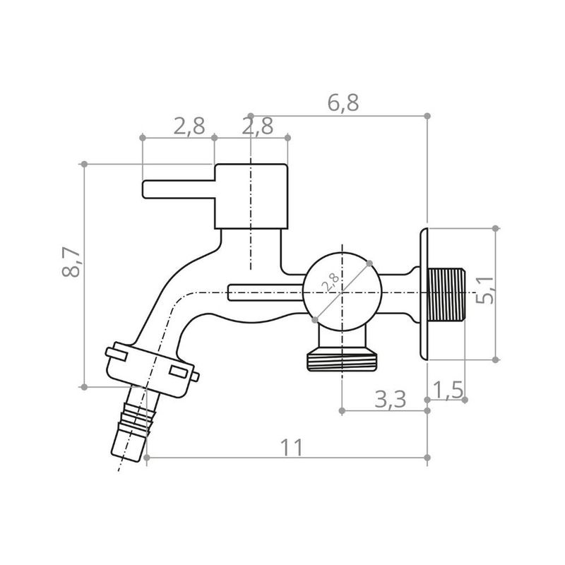 Torneira-para-Maquina-de-Lavar-3-4-Metal-Preto-Fosco