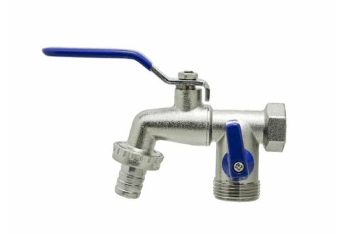 Torneira para Tanque/Jardim Parede Curta Esfera 1360 2 Saídas Cromado