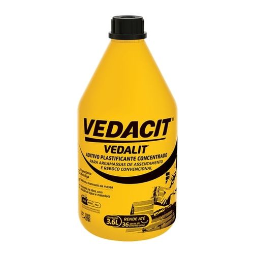 Plastificante para Argamassa Vedalit 3,6L Vedacit
