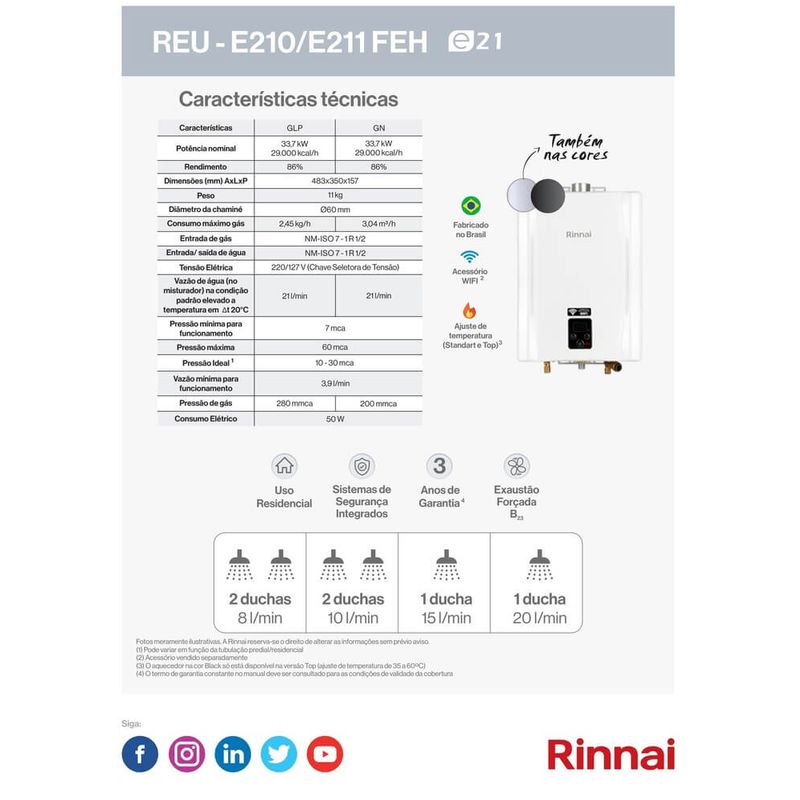 Aquecedor-de-Agua-a-Gas-GN-21L-E21-Preto-Digital-Bivolt-Rinnai