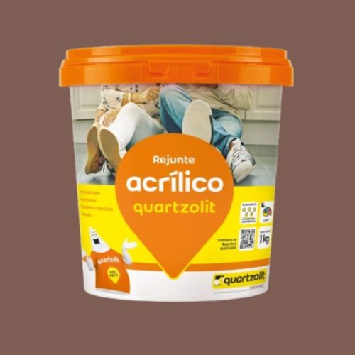 Rejunte Acrílico Marrom Café 1kg Quartzolit