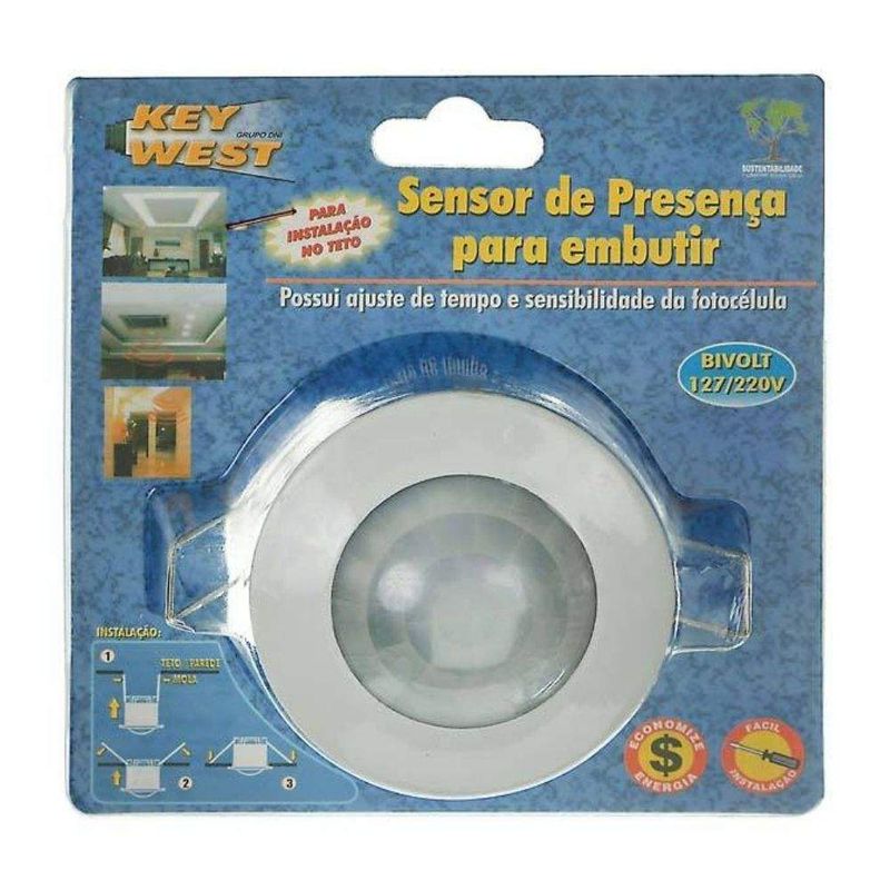 Sensor-de-Presenca-de-Embutir-Teto-360°-Bivolt