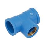 Te-Soldavel-com-Bucha-de-Latao-Azul-PVC-25mm-x-1-2--Plastilit