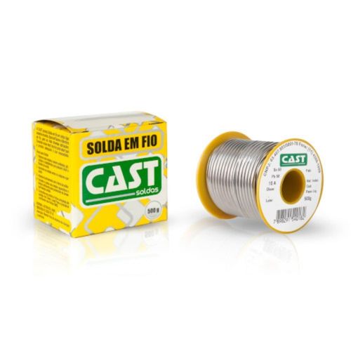 Solda em Fio Cheio 2,4MM 10A24 Carretel 500G Liga 50SN/50PB Carr.Ama
