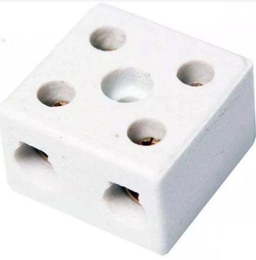 Conector Porcelana 10mm² Médio 2 Pólos FC