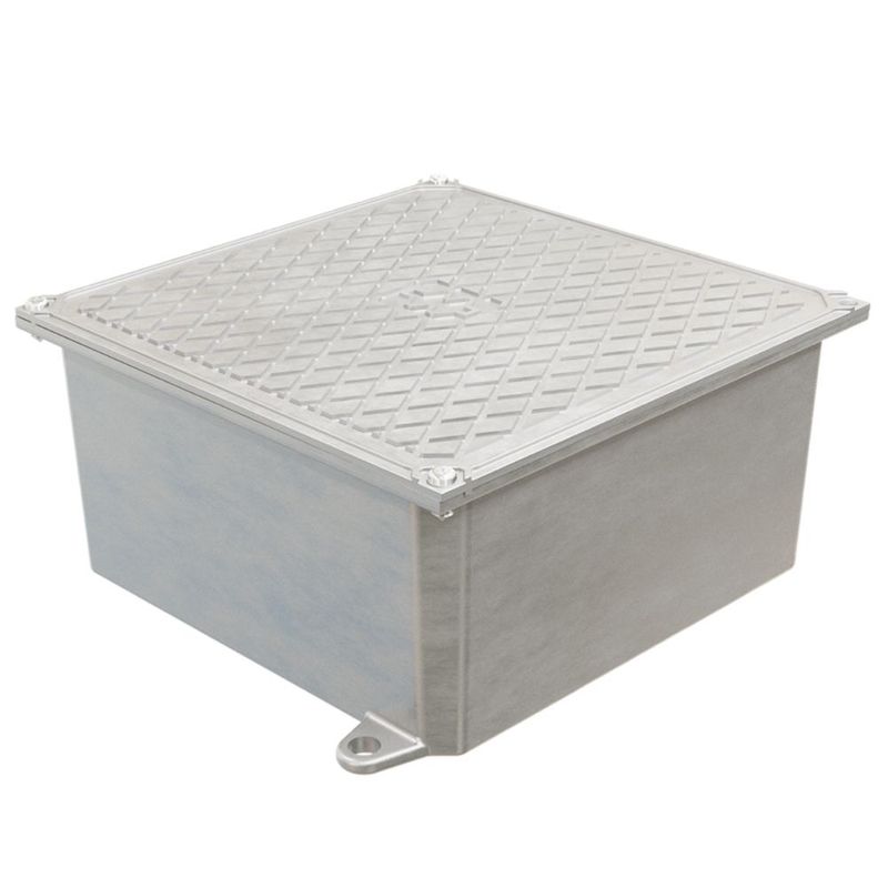 Caixa-de-Passagem-para-Piso-200x200x100mm-em-Aluminio-Wetzel