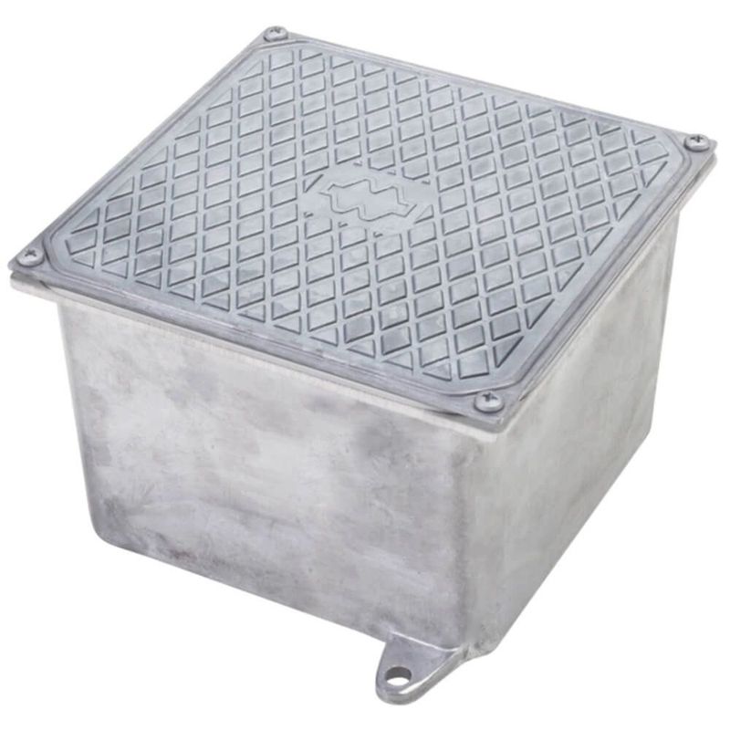 Caixa-de-Passagem-para-Piso-200x200x100mm-em-Aluminio-Wetzel