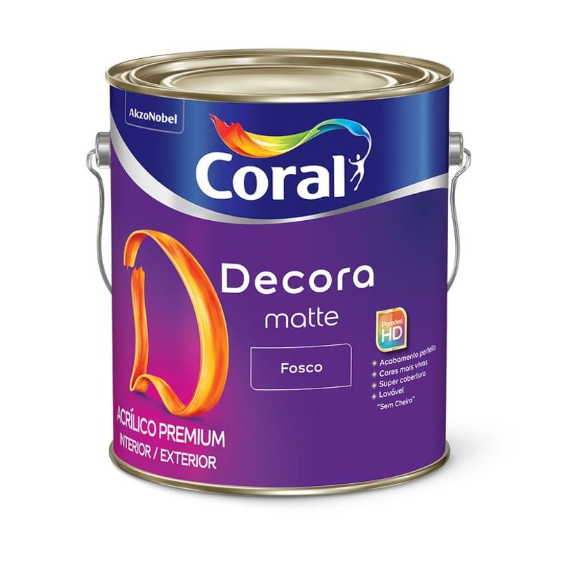 Tinta-Premium-Acrilica-Fosco-Decora-Algodao-Egipcio-36L-Coral