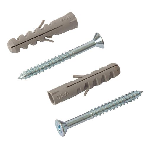 Parafuso Madeira Cabeça Chata Philips 6,1x65mm com Bucha 10mm 40 peças