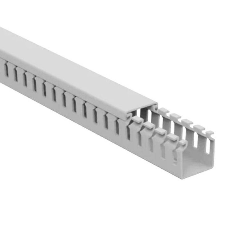 Canaleta-sem-Adesivo-para-Painel-50x50mm-Ranhurada-PVC-Cinza-2-Metros