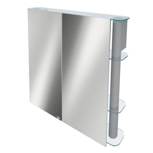 Espelheira para Banheiro Vidro e Metal Cris Slipe II 62cm Incolor