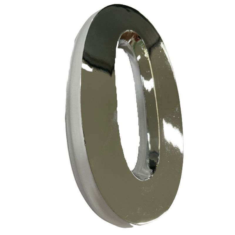 Numero-0-Plastico-Abs-Cinza-Cromado-148cm