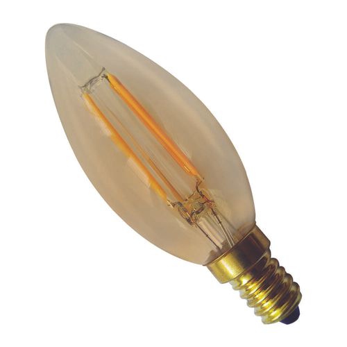Lâmpada de LED Retrô Vela Filamento T35 2W E14/E27 Luz Âmbar