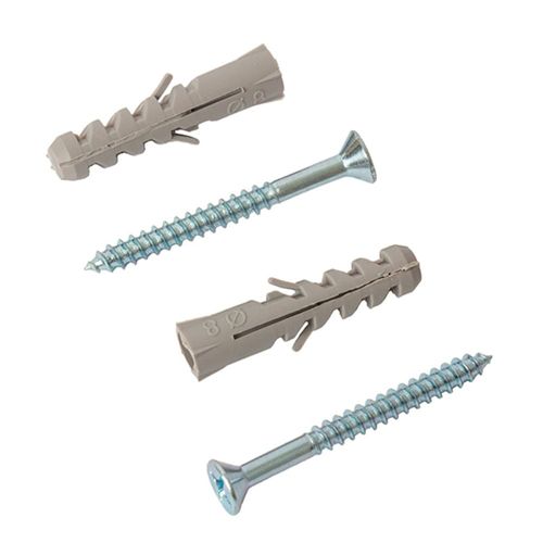 Parafuso Madeira Cabeça Chata Philips 4,8x50mm com Bucha 8mm 60 peças